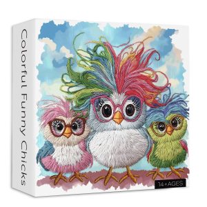 Colorful Funny Chicks Jigsaw Puzzle 1000 Piece